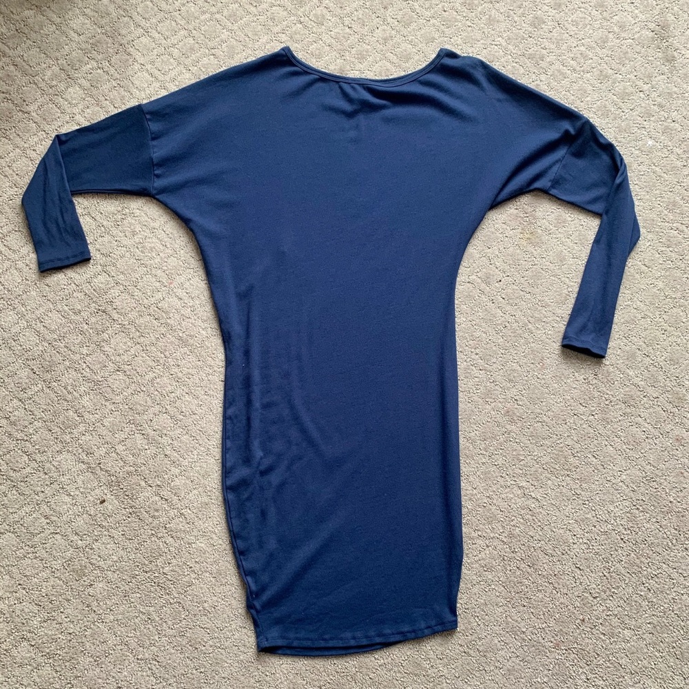 Go Couture Boatneck Thumhole Dress Size Small